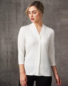  M8830 Ladies' Mid Sleeve Shawline Knit Top
