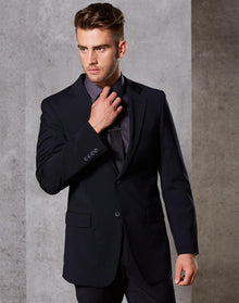  M9100 Men's Two Buttons Jacket in Wool Stretch