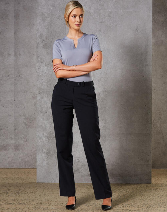 M9400 Women's Slim Leg Flexi Waist Pants in Wool Stretch