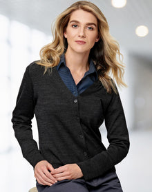  M9602 Women's 100% Merino Wool L/S Cardigan
