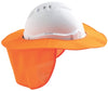 Detachable hard hat brim with flap