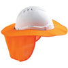 Detachable hard hat brim with flap