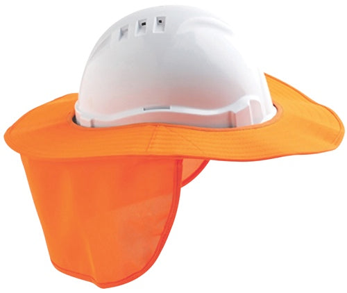 Detachable hard hat brim with flap