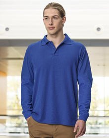  PS12 Adults' 240gsm Poly/Cotton Pique L/S Polo