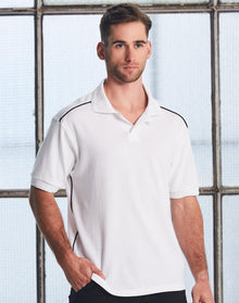  PS25 Men's pure cotton contrast piping