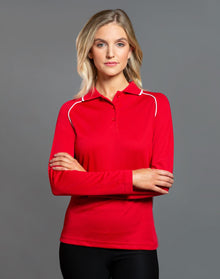 PS44 Ladies' cooldry raglan L/S polo