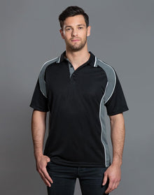  PS49 mens mini waffle coold polo