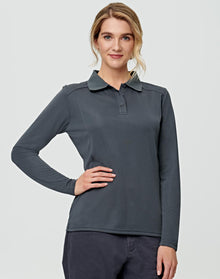  PS90 Ladies' Bamboo Charcoal L/S Polo