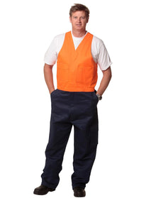  SW202 Hi His Two Tone Men's Cotton Drill Action Back Overall Stout