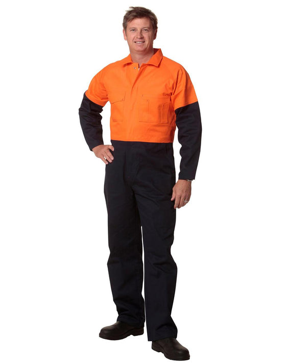 SW204 Hi Vis Two Tone Men's Cotton Drill Coverall Regular