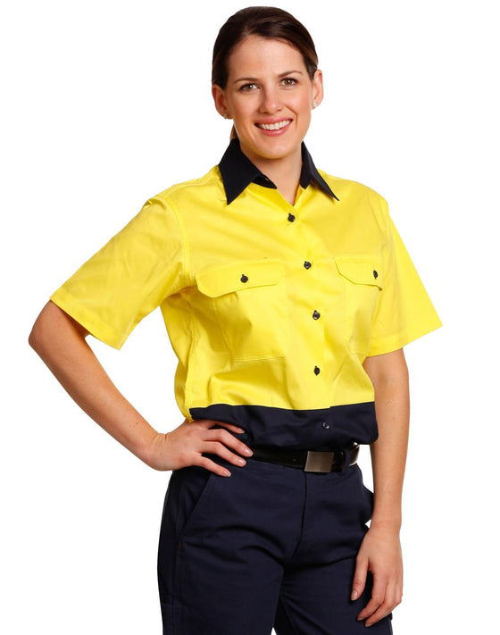 SW63 Ladies' Hi Vis S/S Safety Shirt