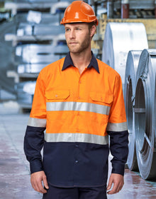 SW82 Hi Vis Cool Breeze Safety L/S Shirt (Generic Tape)