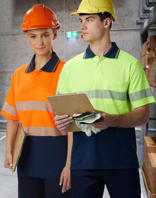  SW85 Unisex Cooldry Segmented Safety S/S Polo