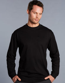  TS02 mens cotton crew neck L/S tee
