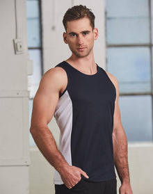  TS19A Men's Truedry Contrast Mesh Singlet