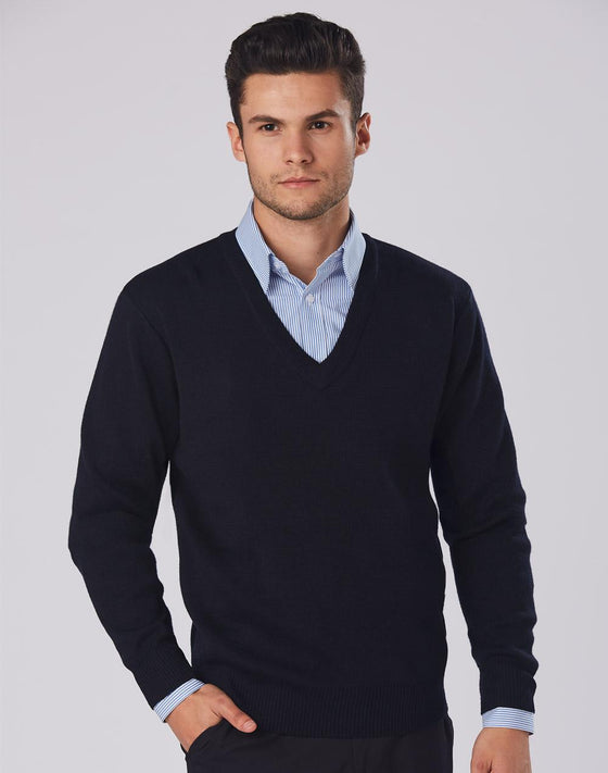 WJ01 V Neck Wool / Acrylic Knit Jumper
